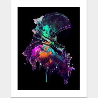 Outer Space Drippin Paint Art Fun Spaceman Posters and Art